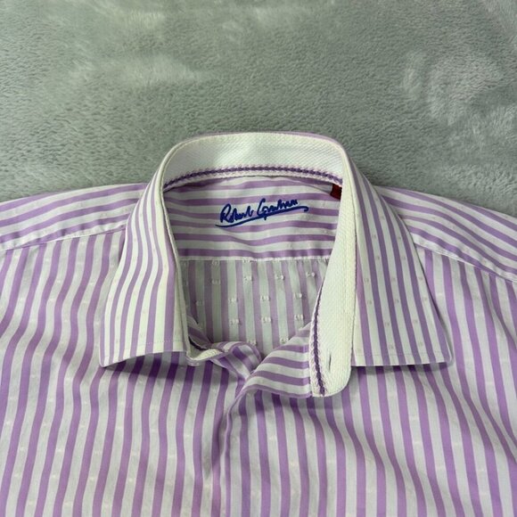 Robert Graham Stripped Long Sleeve Dress Shirt Men’s Size XL - Picture 6 of 11